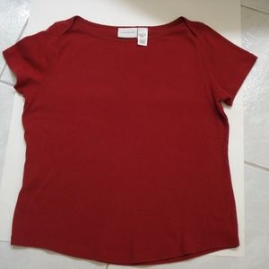 Liz Claiborne Red Tee Shirt Size M